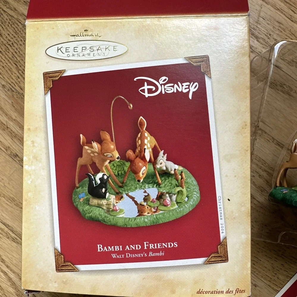 New 2004 Hallmark Disney Bambi & Friends Thumper Flower Faline Pond Ornament